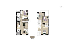 【タマタウン魚住金ケ崎】駐車場2台/整形地、全棟スキップフロア付き、WIC付き
