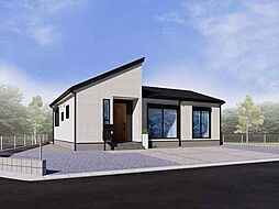 ＜本庄市下野堂６区画＞太陽光発電システム搭載分譲地。並列４台駐車可能の平屋建て住宅。