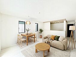 グラファーレ　越谷市大沢　１２期　新築一戸建て　全２棟　陽当たりの良い南西6ｍ公道、カースペース並列２台可のお家(3056280)