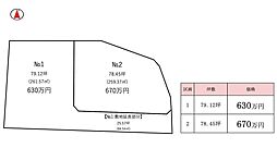 石岡市府中5丁目/石岡駅/分譲土地（全2区画）