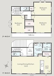 【飯田グループ物件】狭山中央１丁目　第１期　全１棟　※WIC２か所・収納豊富　リナージュ