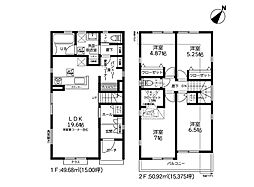 ゆとりある敷地面積でカースペース並列2台分！■町田市小山町60期■