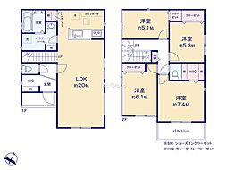 カースペース2台！小学校まで徒歩5分以内■相模原市南区上鶴間1丁目3期■2課河西