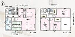 クレイドルガーデン唐津市原第6　新築戸建　1～2号棟