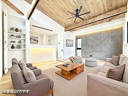 ウッドデッキ♪玄関にベンチ♪吹抜け♪個性的でおしゃれな省エネ住宅！■藤沢市亀井野■