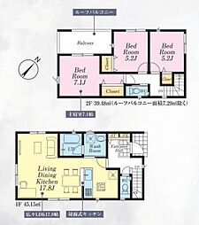 【飯田グループ物件】川越市大塚　第７　全３棟　※耐震等級３・住宅性能評価書取得　クレイドルガーデン