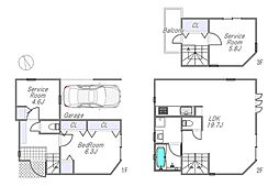 中野区中野6丁目　新築分譲住宅　残り1棟全３棟
