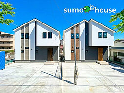 新築デザイナーズ分譲住宅全2棟　敷地14ｍ2m2超　駐車並列3台可　LDK22帖　戸塚区平戸町