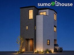 新作【床暖房】角地で陽当り解放感共に良好　16帖LDK×3部屋×車庫付き新築戸建て