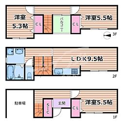 大阪市城東区東中浜２丁目の一戸建て