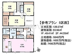 府中市白糸台2丁目 全10区画 建築条件付売地 5号地