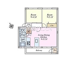 多摩川住宅ハ-14号棟 1階