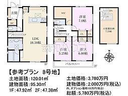 小平市鈴木町1丁目　全12区画　建築条件付売地 8号地