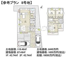 調布市若葉町2丁目　全14区画　建築条件付売地 8号地