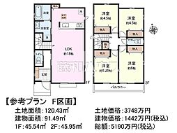 府中市日新町2丁目　全10区画　建築条件付売地 F号地