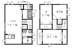 宇治市六地蔵町並の一戸建て