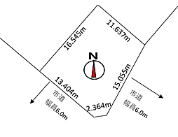 富岡町2丁目南向き角地