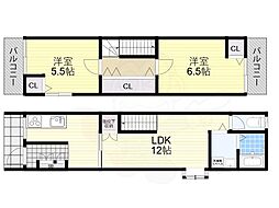 大阪市東住吉区住道矢田１丁目の一戸建て