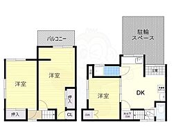 川西市花屋敷1丁目連棟貸家