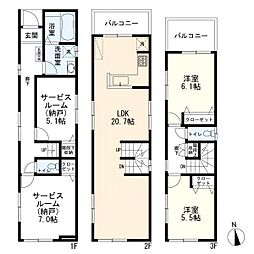 大田区中央3丁目　新築一戸建て　A号棟