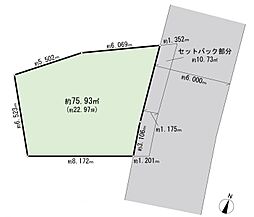 大田区石川町2丁目　建築条件無し土地