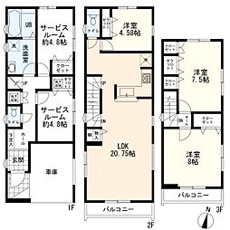 大田区池上3丁目　新築一戸建て　2号棟