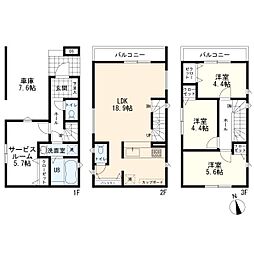 大田区南蒲田1丁目　新築一戸建て　1号棟