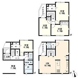 大田区南蒲田1丁目　新築一戸建て　3号棟