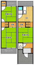 高倉2丁目2階建連棟貸家