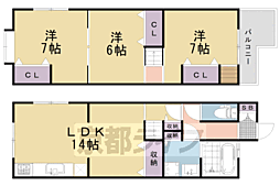 長岡京市柴の里10−200貸家 -