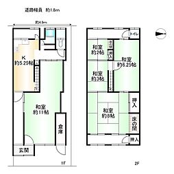 京都市山科区東野百拍子町の一戸建て