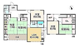 八尾市郡川６丁目の一戸建て