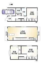 長岡京市下海印寺伊賀寺の一戸建て