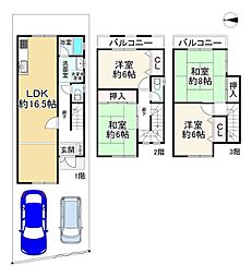 摂津市鳥飼新町2丁目の一戸建て