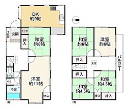 箕面市半町４丁目の一戸建て