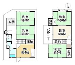 枚方市津田西町２丁目の一戸建て