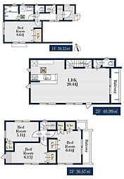 市川市鬼高3丁目　新築全2棟　1号棟