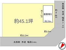 野洲市行畑二丁目古家付売土地