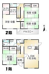 つくば市松栄、南向き、南道路、中古住宅