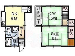 羽曳が丘西4丁目貸家 1