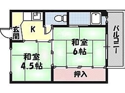 ビレッジハウス法善寺 2-306