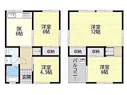 柏原市田辺1丁目の一戸建て