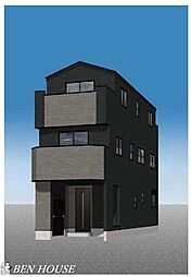 紺屋町　3か所のバルコニーのある3階建て邸宅