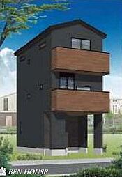 小向西町1丁目　カウンターキッチンの3階建て邸宅