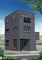 生麦3丁目　キッチンそばにランドリースペースのある3階建