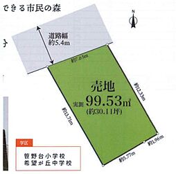旭区笹野台2丁目 建築条件無し売地