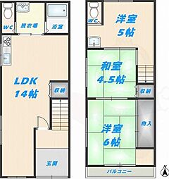東大阪市西堤学園町2丁目の一戸建て