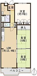 藤井寺グリーンハイツ2号棟 4Ｆ