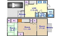 京都市下京区中堂寺鍵田町の一戸建て