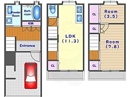 京都市中京区聚楽廻中町の一戸建て